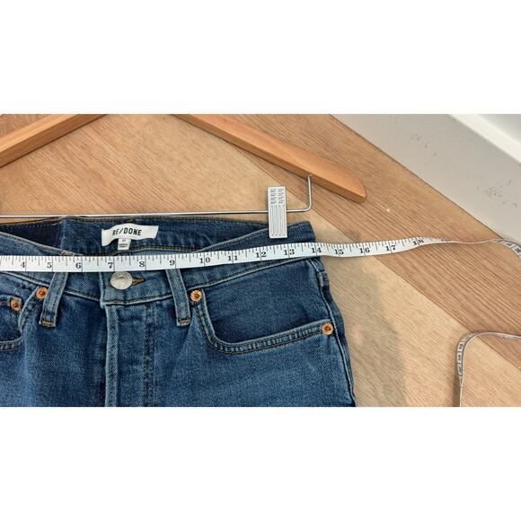 RE/DONE 90s High Rise Ankle Crop Jeans – Size 27 – Dark Stone Wash - Picture 9 of 14